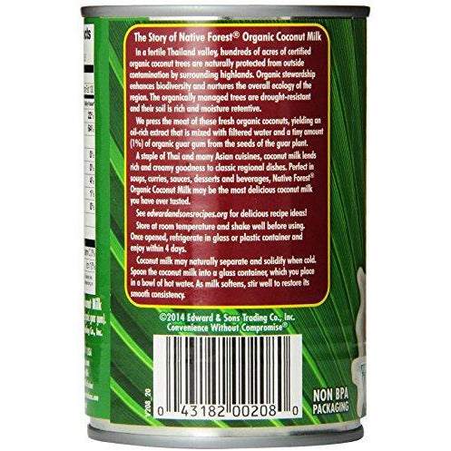 Native Forest Organic Classic Coconut Milk, 13.5 Ounce Cans (Pack of 12),Packaging may Vary