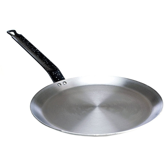Paderno World Cuisine Blue Carbon Steel Crepe Pan / 9 1/2"