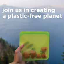  Stasher 100% Silicone Reusable Food Bag, Sandwich Storage Size, 7-inch (15-ounce), Clear