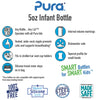 Pura Kiki 5 oz / 150ml Stainless Steel Anti-Colic Infant Bottle