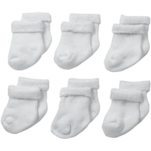  Gerber Baby Unisex 6 Pack Socks, White, 3-6 Months