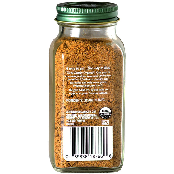 Simply Organic Nutmeg Ground CERTIFIED ORGANIC 2.3oz. bottle