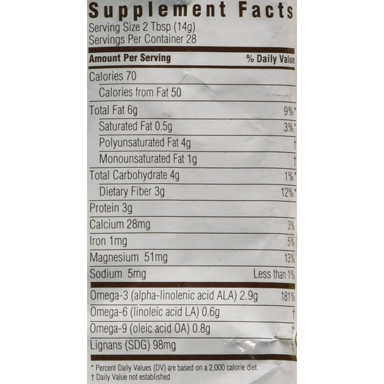 Spectrum Essentials Organic Ground Essential Flaxseed 14 oz. (Pack of 2)