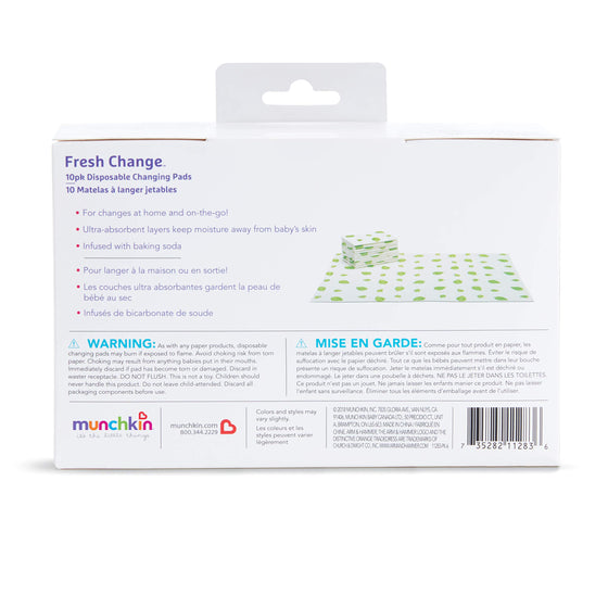 Munchkin Arm and Hammer Disposable Changing Pad, 10 Count