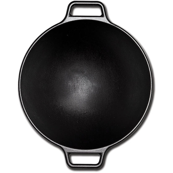 Lodge P14W3 Pro-Logic Cast Iron Wok, 14-inch, Black
