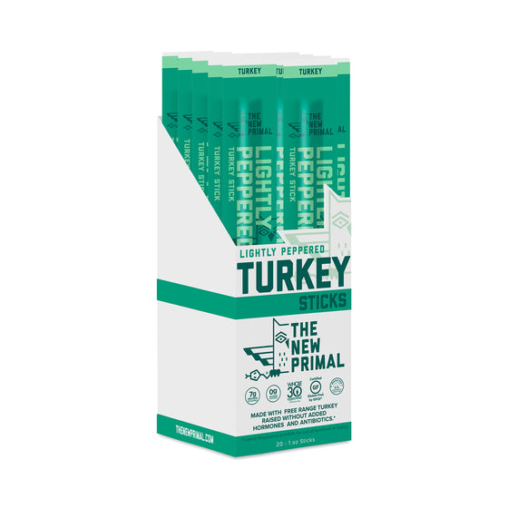 Turkey Sticks, Lightly Peppered  - 20 sticks (1 oz each)