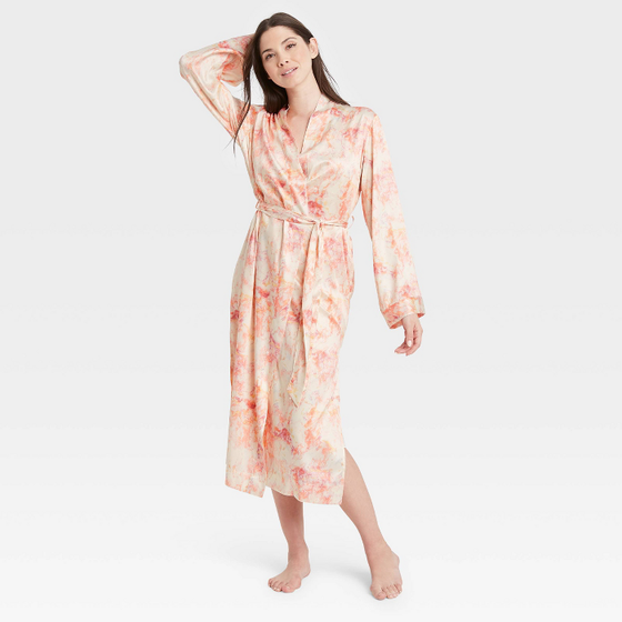Women's Tie-Dye Satin Robe