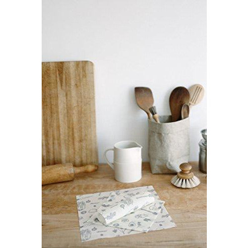 Abeego set of 3 original beeswax food storage wrap size 7, 10, 13 inch natural square sheets counter top Danielle Walker