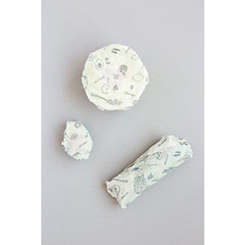 Abeego set of 3 original beeswax food storage wrap size 7, 10, 13 inch natural square sheets product image Danielle Walker