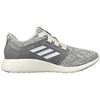 Adidas grey, cloud white, and silver metallic women's edge lux 3 running shoe side Danielle Walker