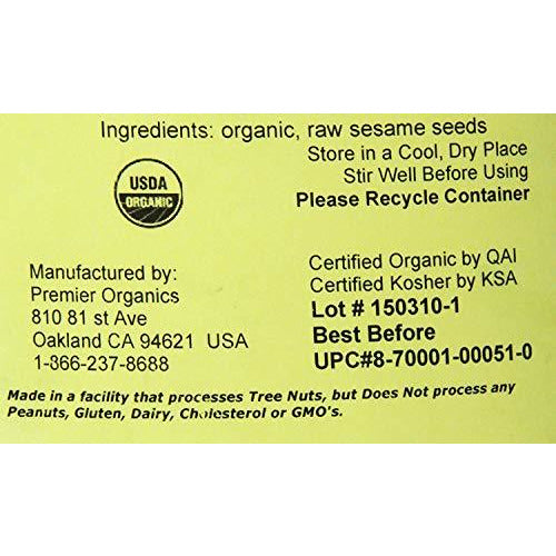 Artisana organics raw tahini sesame seed butter ingredients Danielle Walker