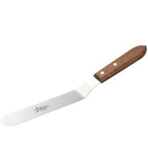 Ateco 1387 offset spatula with 7.63 inch stainless steel blade and wood handle Danielle Walker