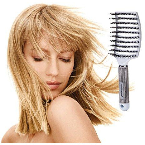 Boar bristle hair brush set - curved and vented detangling hair brush - product image Danielle Walker 