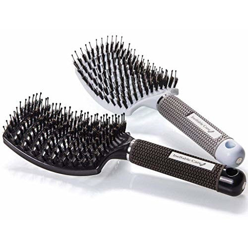 Boar bristle hair brush set - curved and vented detangling hair brush Danielle Walker 