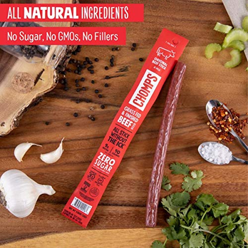 Chomps grass fed all natural original beef jerky snack sticks 1.15 oz. meat stick Danielle Walker
