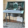 Con-Tact brand adhesive removable chalkboard liner on a desk Danielle Walker