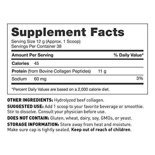 Dr. Amy Myers collagen peptides protein powder unflavored supplement facts Danielle Walker