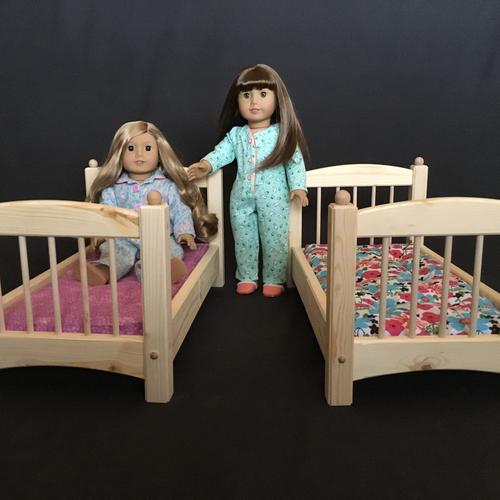 Stackable Bed for American Girl & All Other 18" Dolls - White Pine - Unfinished