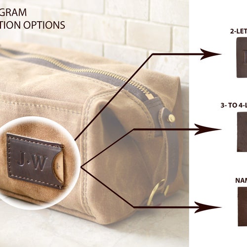 Personalized Dopp Kit: Expandable Men's Toiletry Bag, Monogrammed Made in USA