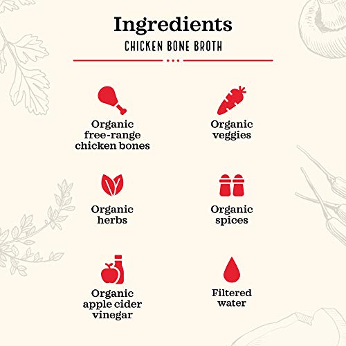 Kettle and Fire 6 pack of chicken bone broth soup - keto diet, paleo friendly, whole 30 approved, gluten free, with collagen, 10g of protein - ingredients list Danielle Walker