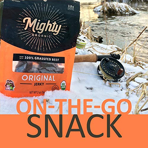 Mighty organic 100% grass fed beef jerky keto on the go snack Danielle Walker