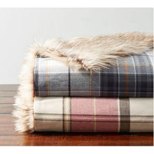  Heath Plaid Faux Fur Back Throws