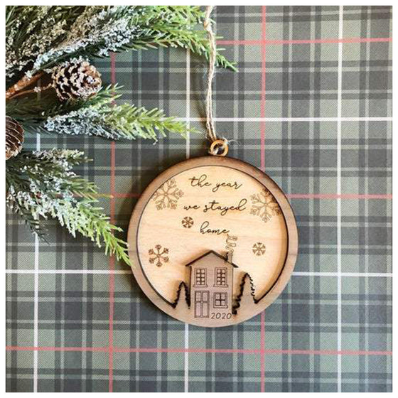 The Year We Stayed Home Ornament - 2020 Christmas Ornament - Home Ornament - Family Ornament
